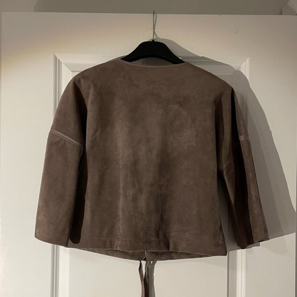 BCBG Cropped Suede Jacket - Small - Picture 6 of 7